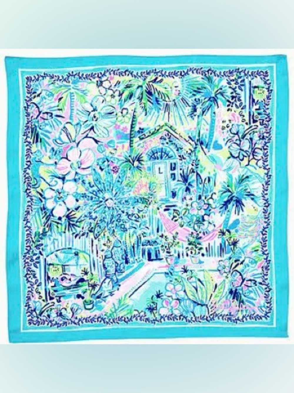 NWT Lilly’s House Engineered GWP Silk Scarf